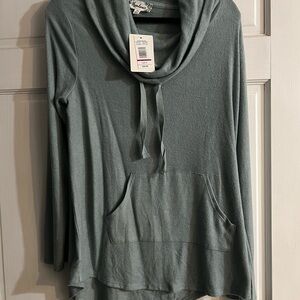 NWT Moondance Top Women's Size X-Large Tunic Soft Adjust Cowl Neck High Low